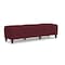 Lesro Siena Lounge Reception 3 Seat Bench, Black, OH Wine Upholstery SN3001 - alternate 3
